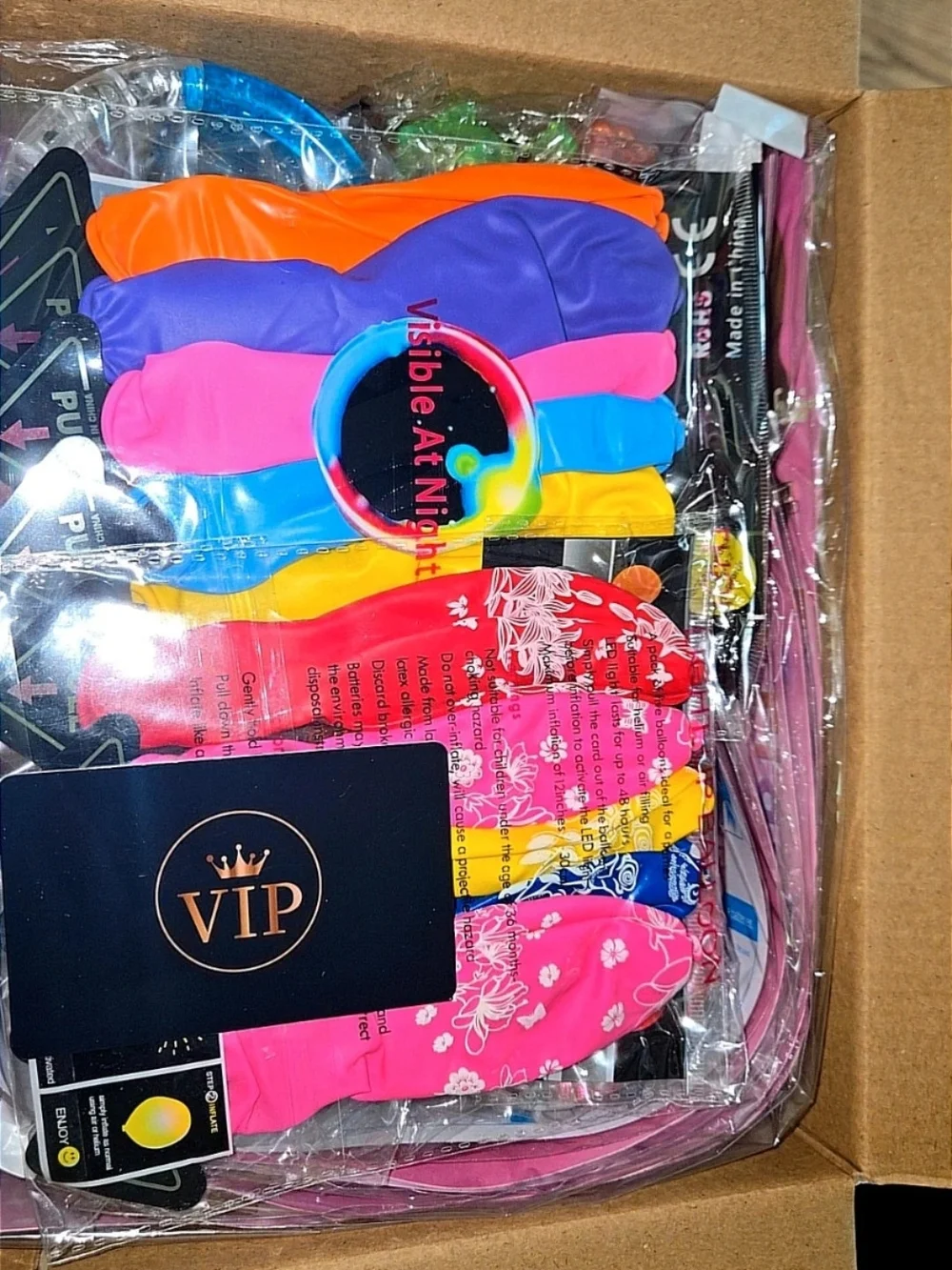 Party Time 88-Piece Party Supplies Kit - Black with Neon Accents Brand New